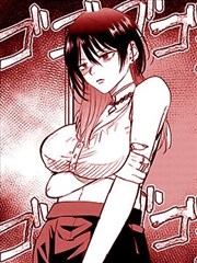 情侣头像漫画样本：一片浅珊瑚色的云同时压在两幅头像的上缘
